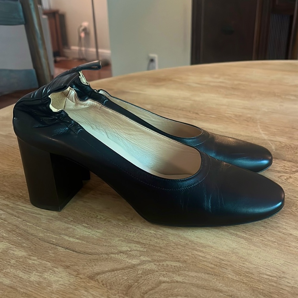 EUC Everlane High Day Heel (Stacked Heel)